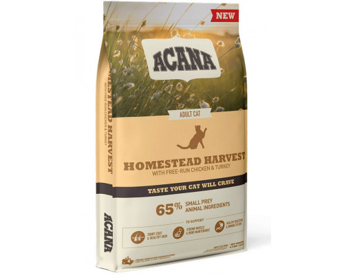 Acana Homestead Harvest - сухой низкозерновой корм для взрослых кошек, со свежим цыпленком и индейкой - купить в Москве AliEurope.Ru