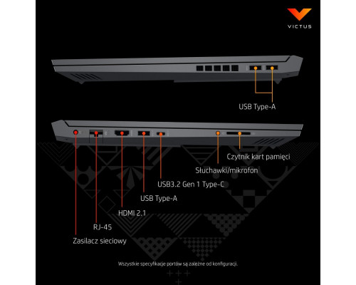 Laptop HP Victus 16-e0125nw Ryzen 5 5600H / 16 GB / 512 GB / W11 / RTX 3050 (4Y104EA)