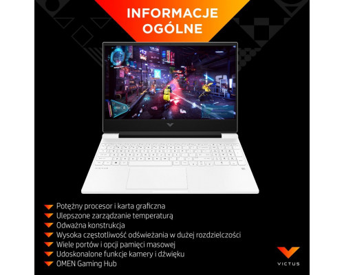 Laptop HP Victus 15-fa0145nw i5-12450H / 8 GB / 512 GB / W11 / RTX 3050 (715U8EA)