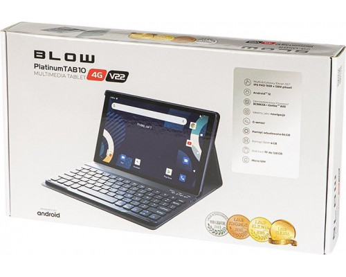 Планшет Blow Tablet BLOW 10.1" PlatinumTAB10 V11 4G V22 IPS 4GB/ LTE GPS + etui z klawiaturą Bluetooth