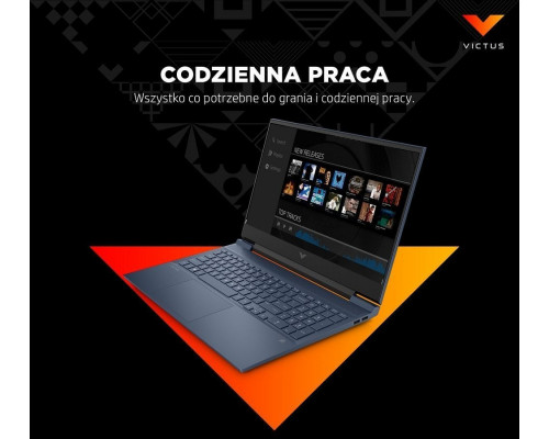 Laptop HP Laptop HP Victus 16-e0096ur 5S7Y4EAR Ryzen 7 / 16GB / 512GB SSD / RTX 3060 / FullHD / Win11 / Niebieski