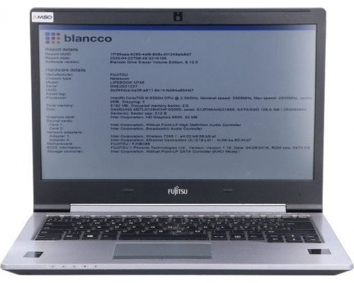 Laptop Fujitsu Fujitsu Lifebook U745 i5-5200U 8GB 240GB SSD 1920x1080 Klasa A- Windows 10 Home uniwersalny