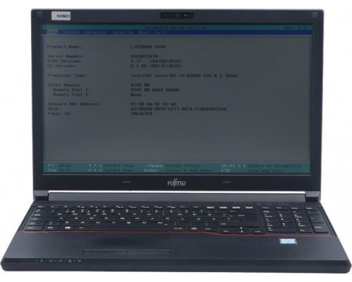 Laptop Fujitsu Fujitsu LifeBook E556 BN i5-6200U 8GB 240GB SSD 1920x1080 Klasa A- Windows 10 Home